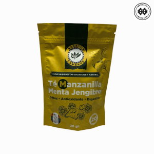 Té de Manzanilla Menta Jengibre 20 bolsitas Huertos Lawentu