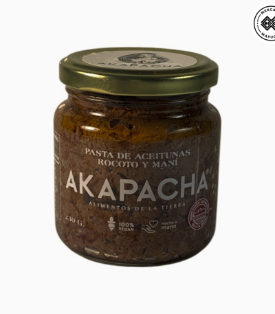 Pasta de Aceitunas Picadas con Rocoto y Mani 230gr Akapacha