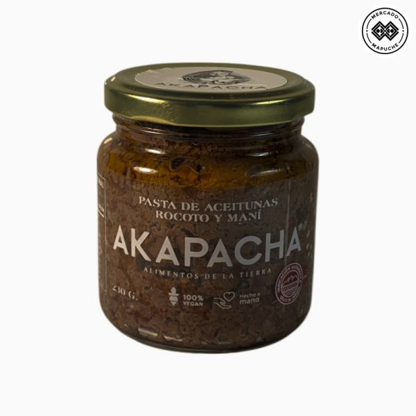 Pasta de Aceitunas Picadas con Rocoto y Mani 230gr Akapacha
